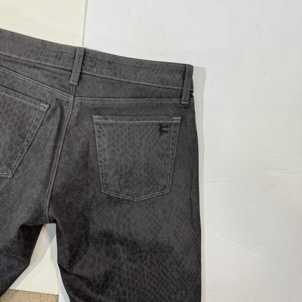 David Kahn Nikki Straight Leg Grey Python Jeans 27 - image 10